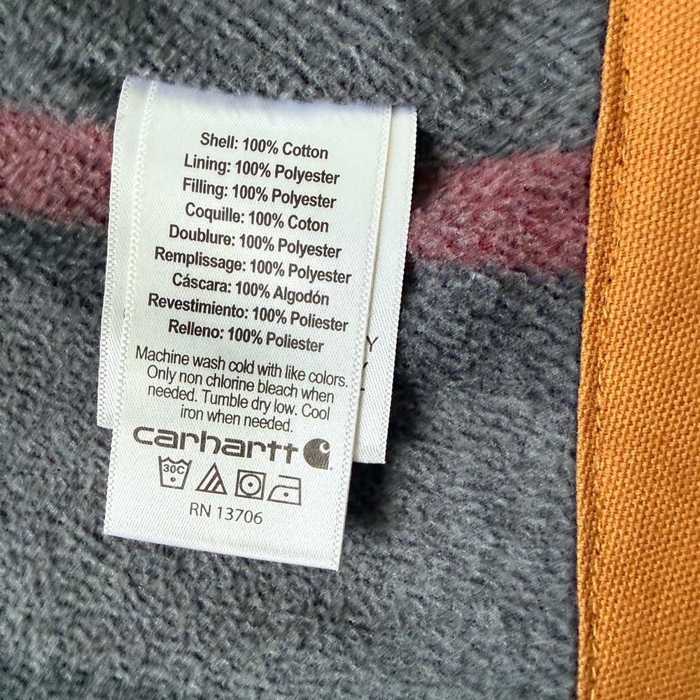 Carhartt Boy's Tan Field Jacket with dark grey Collar - Picture 7 of 7